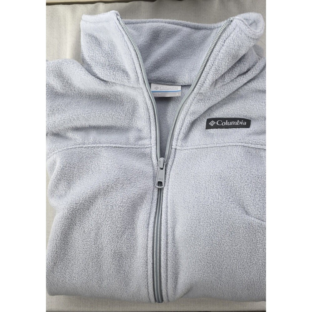 Columbia Women's Sportswear Gray Full Zip Fleece Large Jacket